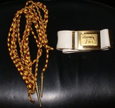 CORDELLINE E CINTURONE IN PELLE DA COLLEZIONE DEI VIGILI URBANI DI ROMA