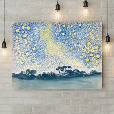 Landscape with Stars by Henri-Edmond Cross - Canvas Rolled Wall Art 