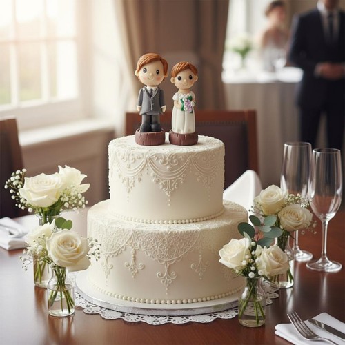 Pezzi cake topper sposi - 2,