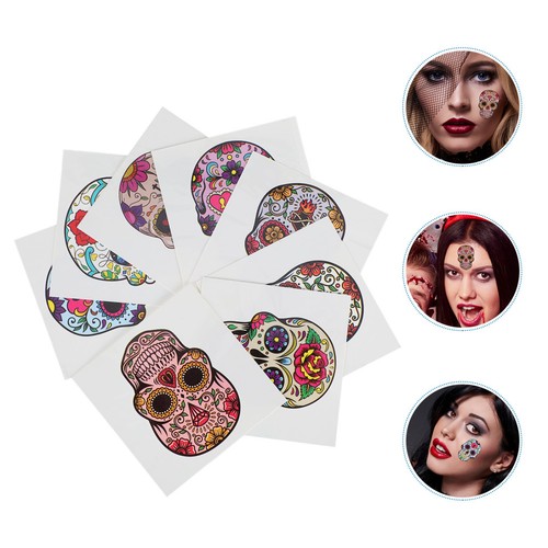 48pcs tatuaggi teschio - 48pcs,