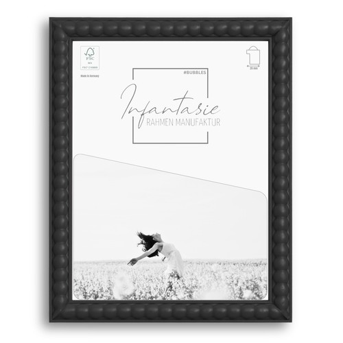 Cornice portafoto bubbles nera - cornice,