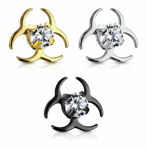 Biohazard symbol piercing - biohazard,