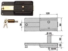 FERROGLIETTO CON CATENACCIO 6 MANDATE CON CILINDRO FISSO 220CF  mm.50 (220/CF...