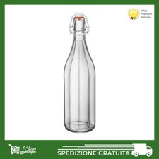 1 BOTTIGLIA IN VETRO COSTOLATA