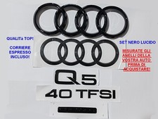 Kit Stemmi Logo Anelli Audi Q5 SQ5 Ant Post + 40 TFSI + QUATTRO LOGHI DAL "21