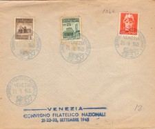 1945 Lettera con annullo Convegno filatelico nazionale