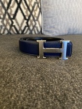 Hermes cintura reversibile blu