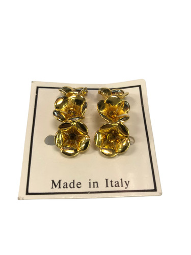 Orecchini clip fiori - orecchini, metallo