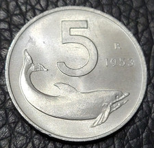 1953 Italy 5 Lire Coin
