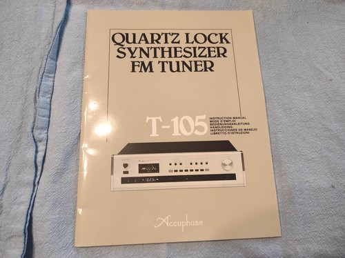 Accuphase 105 tuner owner - accuphase, owner's