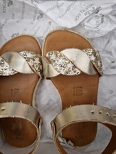 Sandali bambina dorati made in Italy n.24