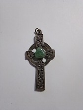 Croce Celtica Ciondolo Con Pietra Cm 5x2,5