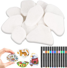 15 Pezzi Dipingere I Ciottoli, Naturali Sassi Bianchi Da Giardino, Sassi Da Dipi