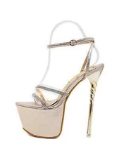 Sandali oro strass - , trasparente