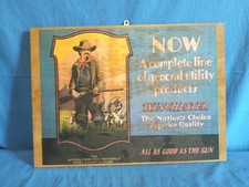 Targa Pubblicità Winchester Fucili E Prodotti Utili E Complementari Anni...