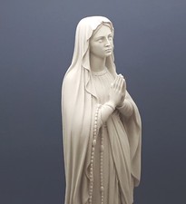 Scultura statua greca in marmo fuso Nostra Signora Beata Vergine Maria 15,75 in