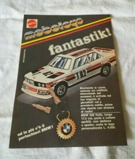 PUBBLICITA' ORIGINALE ADVERTISING MODELLINO BMW 320 RALLY "MEBETOYS" del 1978