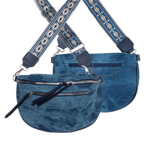 Borsa tracolla effetto - a, jeans