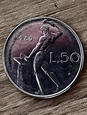 Moneta rara italiana 50 lire