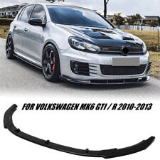 Lèvre Spoiler Avant Tasse Aileron Noir Brillant Pour VW Golf MK6 GTI 2010-2013