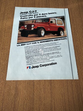 1982 JEEP CJ-7 VINTAGE AD PUBBLICITA