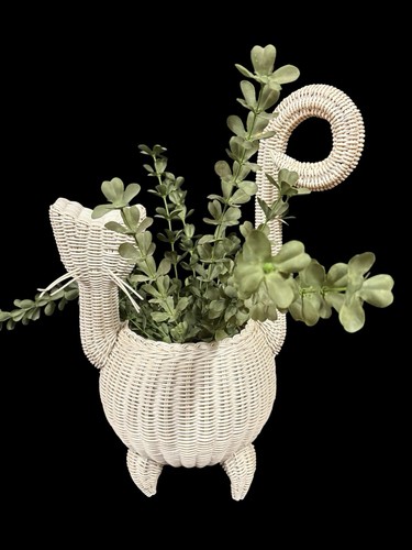 Cesto fioriera gatto - gatto, rattan