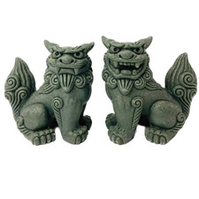 Giappone Okinawa Kuroishi Shisa cane leone 11 x 11 x P,5 cm Shisa ornamento Kubakasaya NUOVO