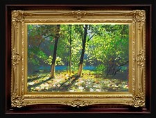 Dipinto Olio Fatto a Mano Arseni ~ BELLISSIMO GIORNO 6" X 4" NO CORNICE Art USA 