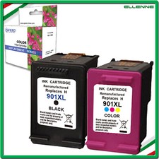 ✅2 CARTUCCE COMPATIBILE CON HP 901 XL NERO+COLORE OFFICEJET 4500 J4580 J4600✅