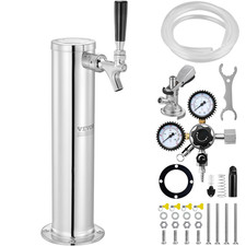 Kit Colonna Birra a Rubinetto Singolo, Dispenser per Bevande Birra in Acciaio In