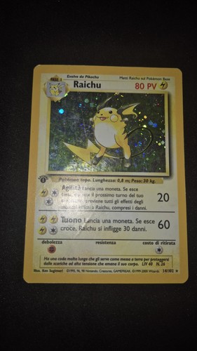 Carta pokémon raichu holo - carta,