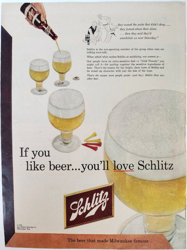 Bicchieri birra schlitz - bicchieri,