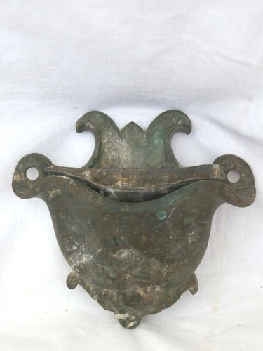 Acquasantiera bronzo decorata - acquasantiera,