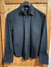 Roberto Cavalli "Just Cavalli" camicia nera originale taglia XL con gemelli