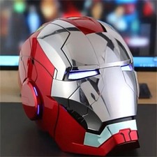 Casco Iron Man Mk5 AutoKing 1:1 con controllo vocale, luci LED, cosplay adulto