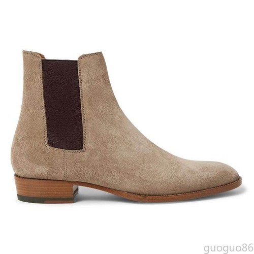 Stivaletti chelsea uomo beige