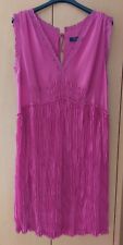 Vestito donna abito TWIN SET fuxia plisettato senza maniche taglia L - 46