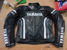 BLACK YAMAHA MOTO LEATHER