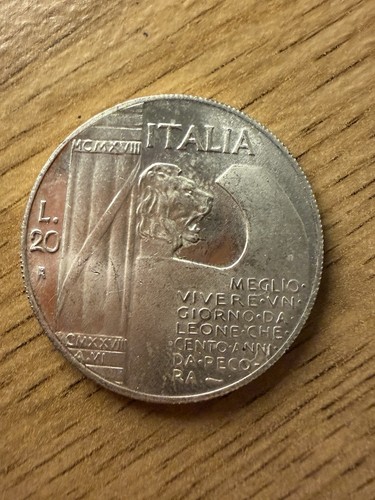 Regno italia lire 1928 - 20,