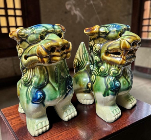 Shisa ceramica smaltata - shisa, in
