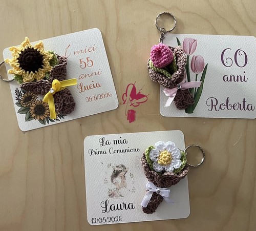 Bouquet uncinetto battesimo - uncinetto,,