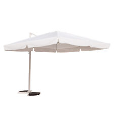 OMBRELLONE GIARDINO PISCINA MT 3X3 ALLUMINIO DECENTRATO GAZEBO GARDA BIANCO