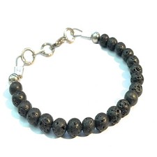 Bracciale pietra lavica nero