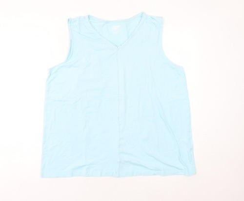 Canotta donna cotone blu