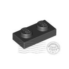6x LEGO 3023 Piastra 1x2 Nero