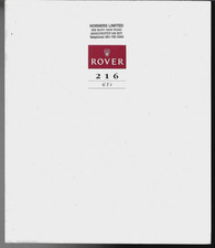 Rover 216 GTi 5-dr 1990 brochure vendita mercato Regno Unito serie 200