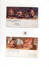 BERGAMO =  CALZATURE MAZZOLENI  BLOCCO N° 19 DI 2 CARTOLINE