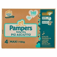 PAMPERS BABY DRY TAGLIA 4, MEGA SCORTA, 148 PANNOLINI