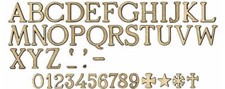 Lettere Bronzo per Lapidi - Carattere Romano Brunito varie misure