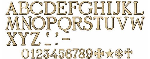 Lettere bronzo per lapidi - lettere,